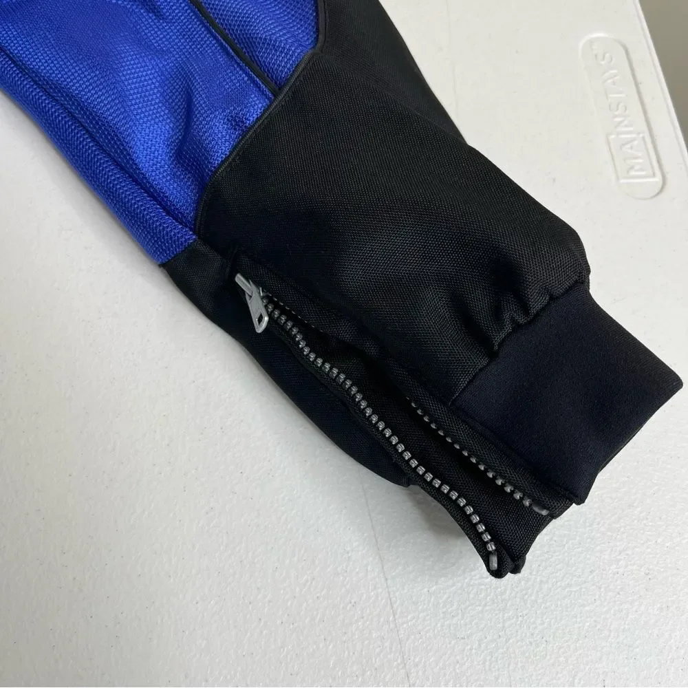Teknic Padded Motorcycle Jacket Blue Black Adventure Riding Moto Armor Men 44